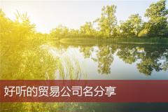 好听的贸易公司名分享
