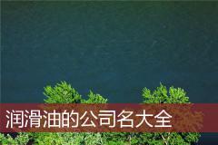 润滑油的公司名大全