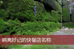 响亮好记的快餐店名称
