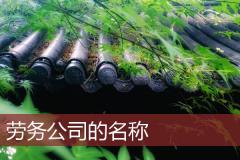 劳务公司的名称